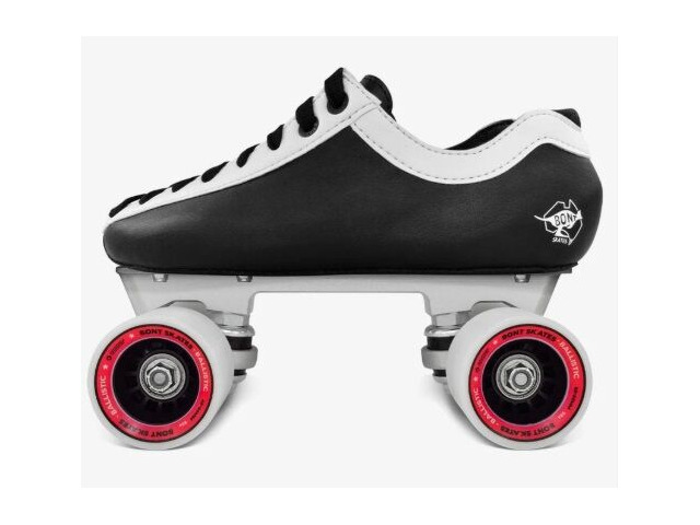 Bont Racer U Speed Roller Skate Package, Black/White click to zoom image