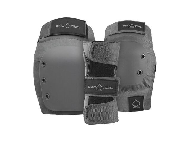 Pro-Tec Street 3 Pack Pads Set Grey click to zoom image