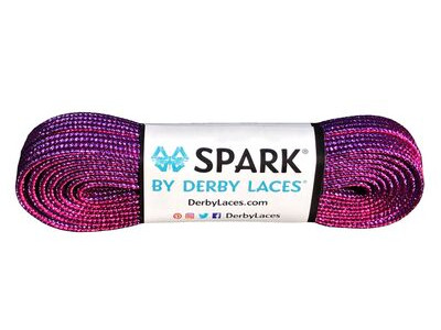 Derby Laces Spark Laces 108" 108" Pink & Purple Strip  click to zoom image