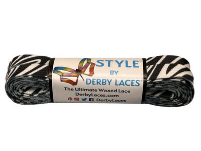 Derby Laces Style Laces 10mm Laces 96" 96" Zebra click to zoom image