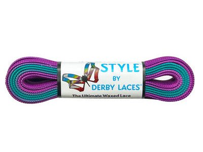 Derby Laces Style Laces 10mm Laces 96" 96" Ombre Purple Teal click to zoom image