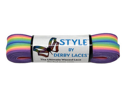 Derby Laces Style Laces 10mm Laces 96" 96" Pastel Rainbow click to zoom image