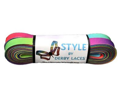 Derby Laces Style Laces 10mm Laces 96" 96" Rainbow Gradient click to zoom image