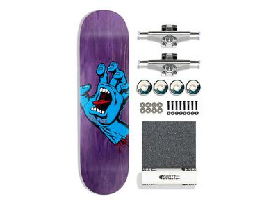 Santa Cruz Complete Kit Screaming Hand w Krux and OJ 8.375" Purple click to zoom image
